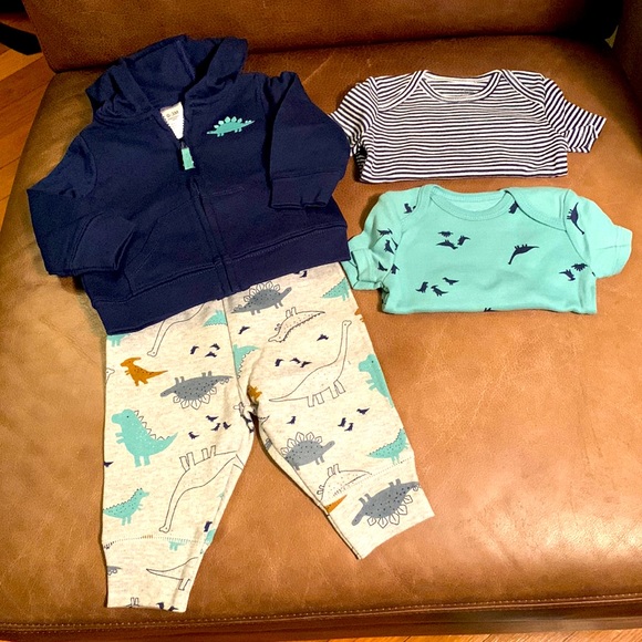 NEW Baby Boy Carter’s Outfit 0-3M Separates Outfit w/matching Onesie’s - Picture 1 of 5